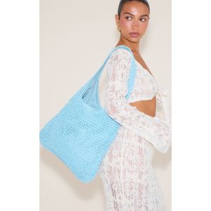 Sac à main en raphia bleu turquoise, Bleu turquoise - Taille One Size