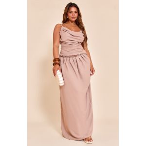 Femme Shape Jupe longue caf&eacute; au lait pliss&eacute;e | Taille 34 - Taille 34