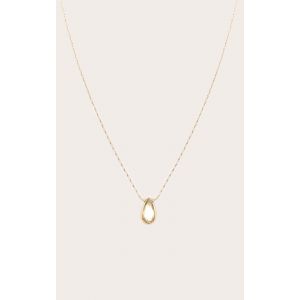 Femme Collier dor&eacute; &agrave; mini pendentif en forme de goutte d'eau - Taille One Size