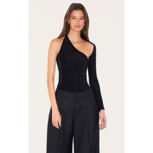 Femme Body noir asym&eacute;trique &agrave; bretelle unique | Taille 32 - Taille 32