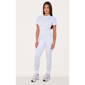 Combinaison moulante en Sculpt gris cendré à manches courtes, Gris cendré - Taille XL