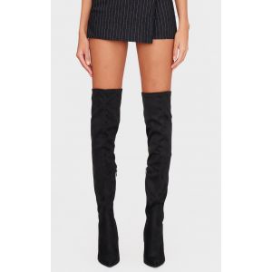 Femme Bottes hautes noires pointure large à bout pointu | Taille 36 - Taille 36