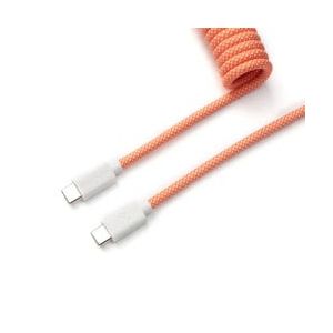 Keychron Cable Coiled Aviator - USB C - Rose Orange