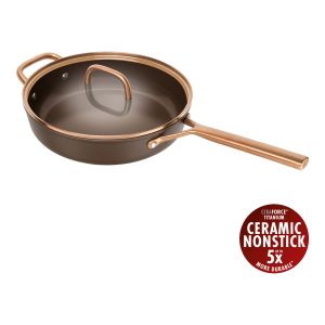 ZWILLING Milano 28 cm, Sauteuse avec couvercle en verre, Brun