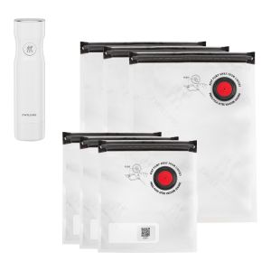 ZWILLING Fresh & Save Set de pompes sous vide avec opercule de recharge, S/M / 7-pcs, Blanc