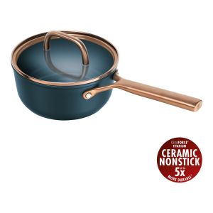 ZWILLING Milano Casserole avec couvercle en verre 18 cm, Aluminium, Bleu