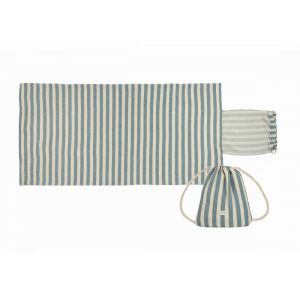 Ensemble de sac &agrave; serviettes de plage portofino 68x140 - blue stripes