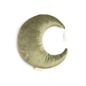 Coussin lune pierrot olive green