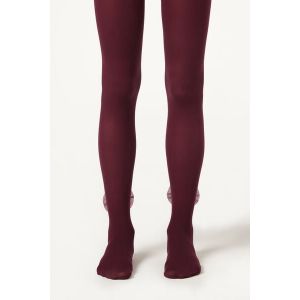 Calzedonia Collant &agrave; n&oelig;ud pour fille Fille Bordeaux Taille 8-10 A