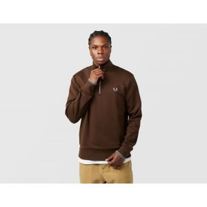 Fred Perry Sweatshirt Half-Zip, marron - Taille M