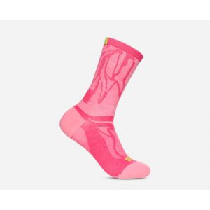 HOKA Chaussette de running mi-haute Clifton en Electric Rose Taille XL | Chaussettes