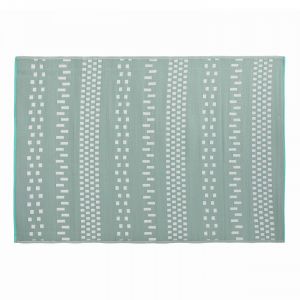 Tapis d'extérieur rectangulaire à motifs double-face en polypropylène