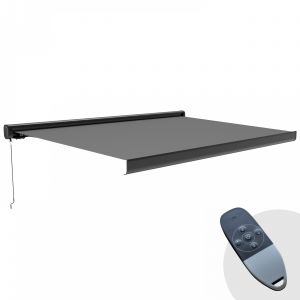 Store banne &eacute;lectrique + Led avec coffre int&eacute;gral 2,95 x 2,50 m