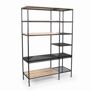 Biblioth&egrave;que en marbre et m&eacute;tal 162 x 109 cm