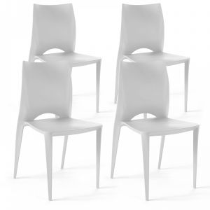 Chaises de jardin en plastique Lot de 4