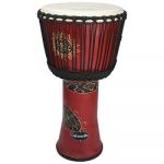 World rhythm mdj001-rd pvc djembé - rouge - 9"