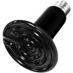 Chauffante Ceramique Wabecil Lampe de Reptile Amphibiens C&eacute;ramique-10*7.5*7.5cm-Noir