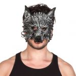 Boland demi-masque Loup-garou 23 x 28 x 7 cm polyur&eacute;thane gris