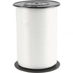 Creotime ruban cadeau brillant 250 m x 10 mm blanc
