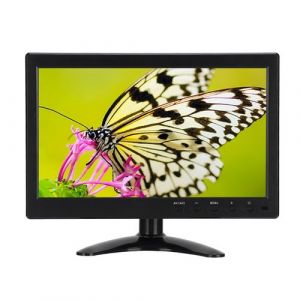 Moniteur LCD Ecran Large HD 1080p 10.1 Pouces Entrée HDMI / VGA / BNC / AV (100-240V) (Prise EU)