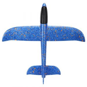2 Pcs Planeur Jouet Ppe Lancer Catapulte Avion Lancer Retour Version Stunt Éducatif (Blue Dot Monotrou Stunt) Cadeau Noël pour enfant
