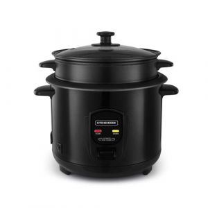 Cuiseur à Riz 1.8l Avec Cuve Métal Et Panier Vapeur Japan X Kitchencook Noir
