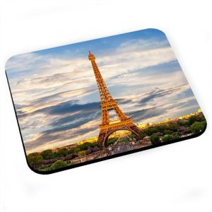 Tapis de souris Paris tour eiffel ville monument france couche de soleil