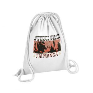 Fabulous Sac de Gym en Coton Blanc J'peux Pas J'ai Manga Alphonse Full Metal 12 Litres