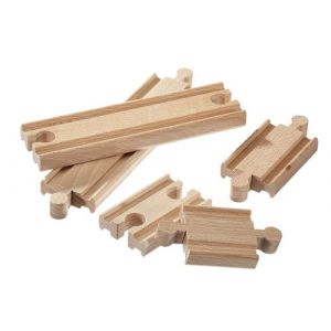 Eichhorn - 6 rails droits pour circuit train en bois