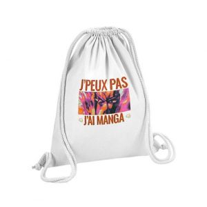 Fabulous Sac de Gym en Coton Blanc J'peux Pas J'ai Manga Garou 12 Litres
