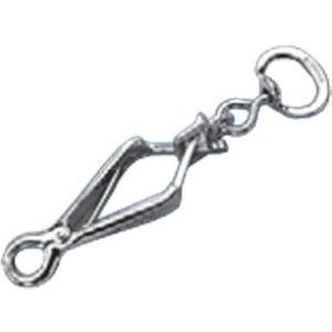 Mousqueton &agrave; pince 80mm acier nickel&eacute; - CHAUBEYRE - 8048010