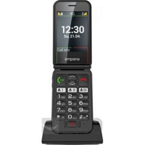 emporiaSIMPLICITYglam - 4G téléphone de service - RAM 48 Mo / Mémoire interne 128 Mo - 320 x 240 pixels - blanc