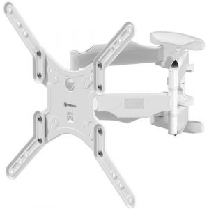 Support TV Mural ONKRON pour 37 - 70, jusqu'&agrave; 36,4 kg, VESA 100x100 - VESA 400x400 / Support TV Pivotant Inclinable Tournant M5-W Blanc