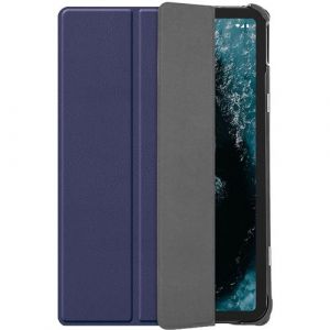 Cazy Housse pour Tablette compatible avec Nokia T20 - Étui TriFold Bookcase - Bleu