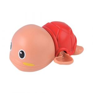 Jouet de bain remontage m&eacute;canique petit animal tortue - rouge