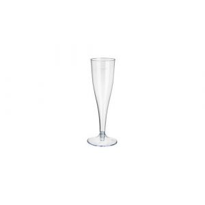 STARPAK Fl&ucirc;te &agrave; champagne en plastique, 0,1 l, transparent