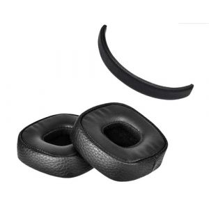 1 Paire Coussinets de Rechange G&eacute;n&eacute;rique pour Marshall Major III, Coussins d'oreille Oreillettes avec Bandeau de t&ecirc;te pour Marshall Major III 3 casque noir