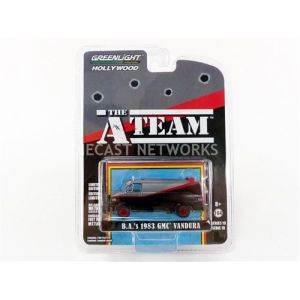 Voiture Miniature de Collection GREENLIGHT COLLECTIBLES 1-64 - GMC Van Agence Tous Risques / The A-Team Van - Black - 44790B