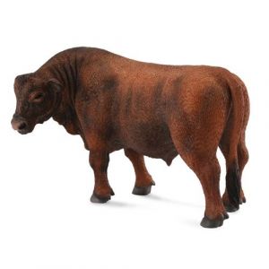 Figurine Collecta La ferme (L): TAUREAU ANGUS ROUGE 12x6x65cm