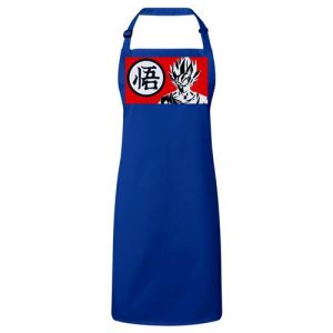 Fabulous Tablier Cuisine Premium Bleu Dragon Ball San Goku Kanji