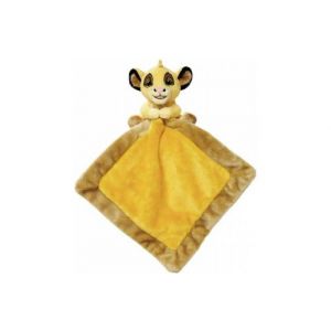 Simba le lion grand doudou plat lange 22 x 22 cm - set peluche + carte - enfant et bebe naissance