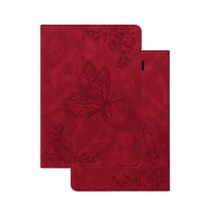 &Eacute;tui pour FLOODKING Honor Pad X8 Pro , fentes pour cartes int&eacute;gr&eacute;es, porte-crayon, Rouge