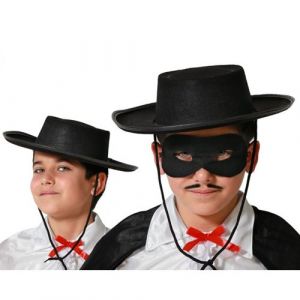Chapeau Noir Espagnol Zorro Enfant