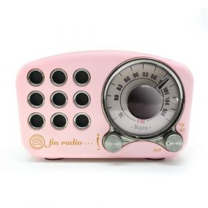 Mini Haut-Parleur Bluetooth Design Rétro et Radio-FM R919-B (Rose)