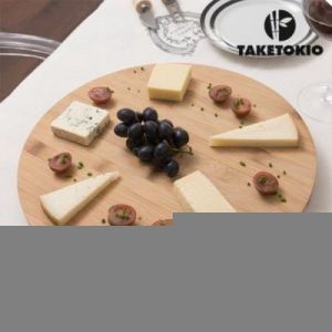 Excellent houseware k777806 plateau tournant, bambou, holzfarbe, 35 x 35 x 3,5 cm