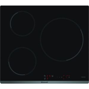 Brandt BPI6314B - Table de cuisson à induction - 3 plaques de cuisson - Niche - largeur : 56 cm - profondeur : 49 cm - avec avant biseauté - noir