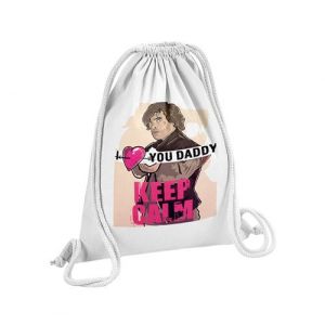 Fabulous Sac de Gym en Coton Blanc Game of Geek Je t'Aime Papa Tyrion Lannister 12 Litres
