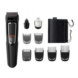 PHILIPS MG3740/15 Tondeuse Multigroom 9-en-1 Visage et Cheveux Series 3000 - 9 accessoires - 60 min autonomie - Access. rinçabl