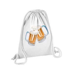 Fabulous Sac de Gym en Coton Blanc Biere Pression Chope Biere 12 Litres