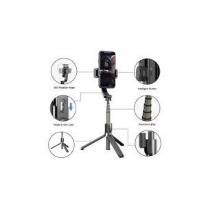 Vshop®perche selfie stabilisateur, portatif à 3 axes steady shooting, poignée/stabilisateur smartphone universel